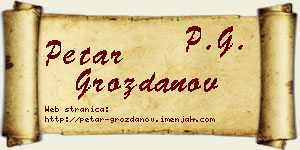 Petar Grozdanov vizit kartica